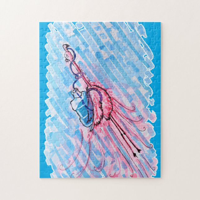 Hydrated Flamingo Pussel (Vertikal)