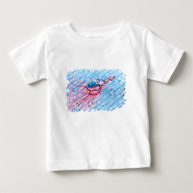 Hydrated Flamingo T Shirt (Framsida)
