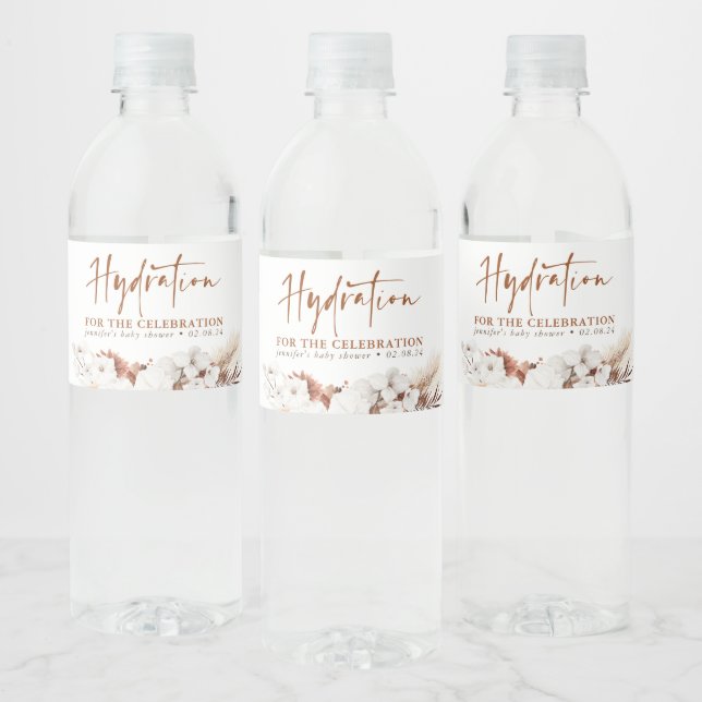 Hydration för Blommigten Firande-Terracotta Vattenflaskor Etikett (Flaskor)
