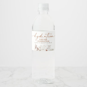 Hydration för Blommigten Firande-Terracotta Vattenflaskor Etikett