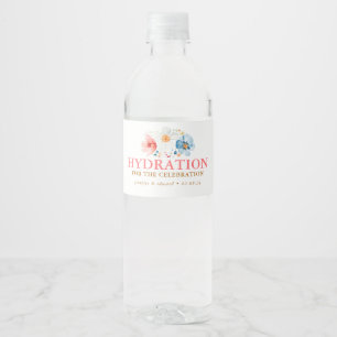 Hydration för Firande-Wildblommor Vattenflaskor Etikett