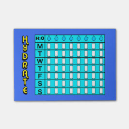 Hydration kartlägger Posta-honom noterar Post-it Block