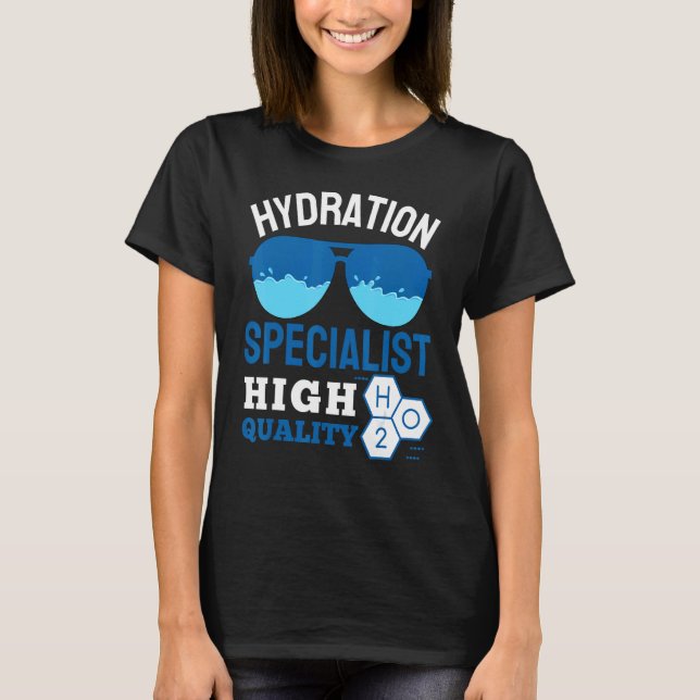 Hydration Specialist Team Manager Football Vatten  T Shirt (Framsida)