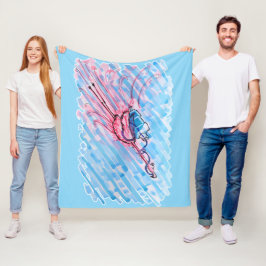 Hydratiserad Flamingo Fleecefilt