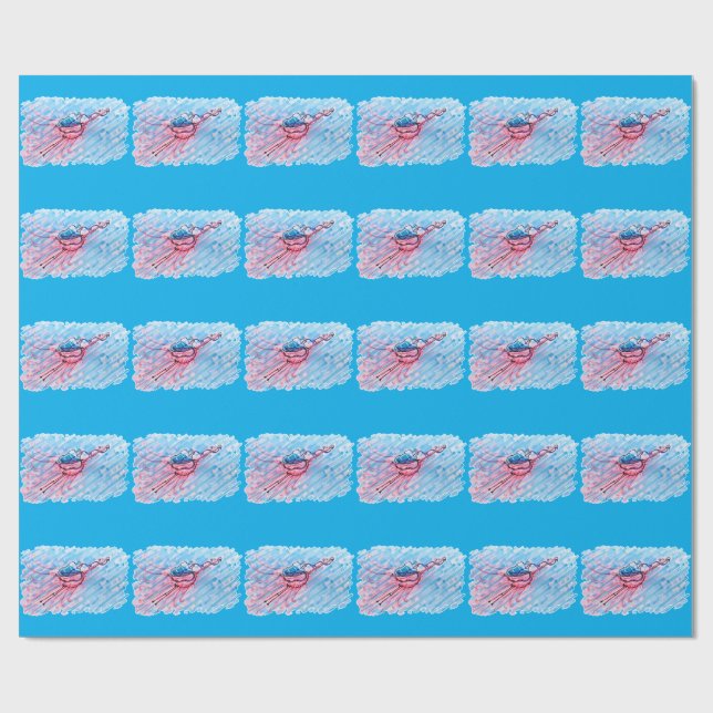 Hydratiserad Flamingo Presentpapper (Platt)