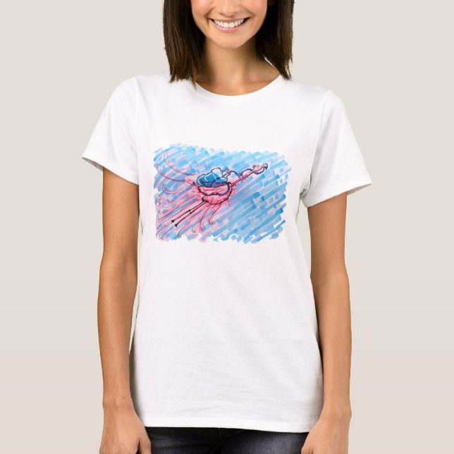Hydratiserad Flamingo T Shirt (Framsida)