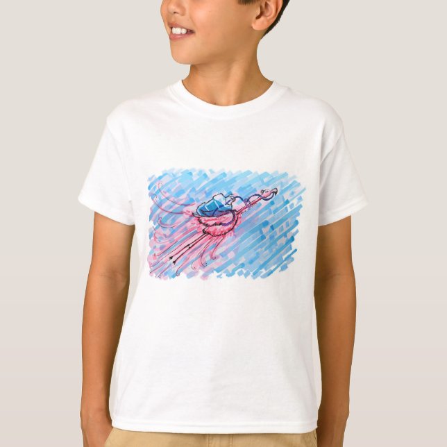 Hydratiserad Flamingo T Shirt (Framsida)