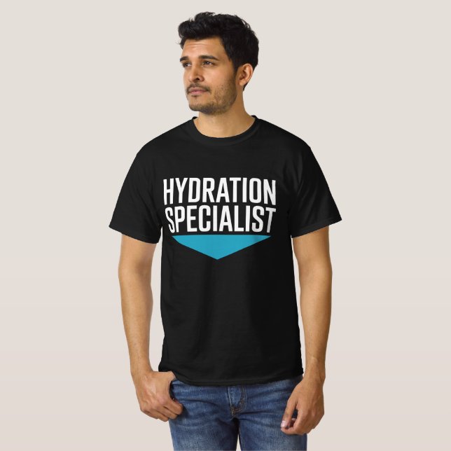 Hydratiseringsspecialist Hydrerad Kompis H2O Vatte T Shirt (Hel framsida)