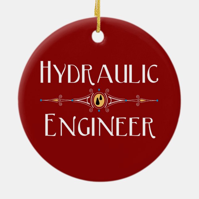 Hydraulisk dekorativ linje Ingenjör Julgransprydnad Keramik (Baksidan)