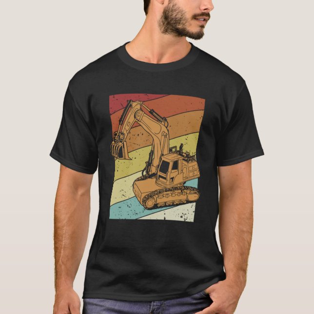 Hydraulisk drivrutin för Retro Loader Op T Shirt (Framsida)