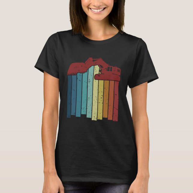 Hydraulisk drivrutin för Retro Loader Op T Shirt (Framsida)