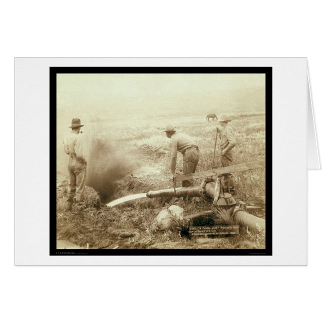 Hydraulisk gruvdrift för Guld i Rockerville SD 188 Hälsningskort (Framsidan Horizontal)
