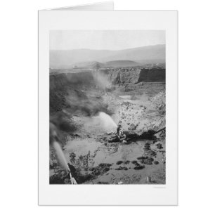 Hydraulisk gruvdrift i Guld Alaska 1912 Hälsningskort