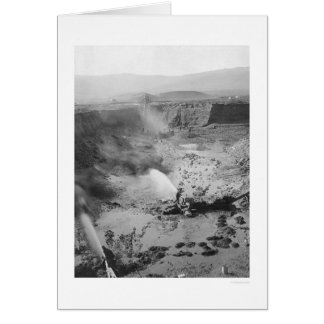 Hydraulisk gruvdrift i Guld Alaska 1912 Hälsningskort