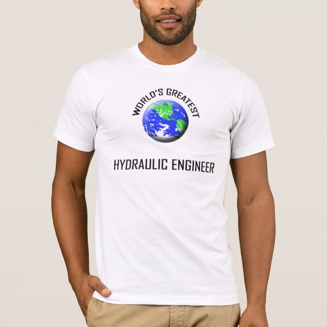 Hydraulisk ingenjör för världsmästare t-shirt (Framsida)