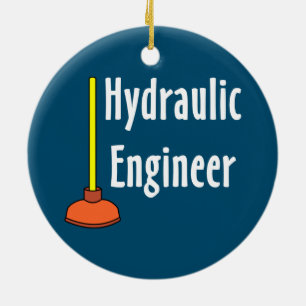 Hydraulisk kolv av Ingenjör Julgransprydnad Keramik