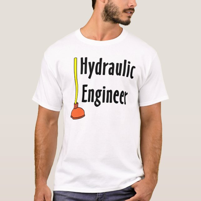 Hydraulisk kolv av Ingenjör T Shirt (Framsida)