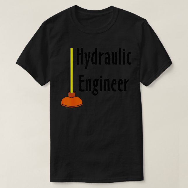 Hydraulisk kolv av Ingenjör T Shirt (Design framsida)