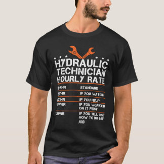 Hydraulisk teknisk timtaxa för hydraulik t shirt