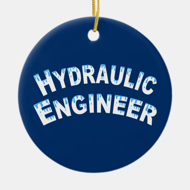Hydrauliska droppar Ingenjör Vatten Julgransprydnad Keramik (Framsidan)