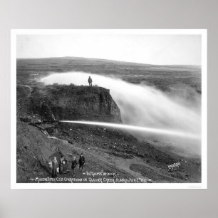 Hydrauliska guld- bryta Alaska 1910 Poster