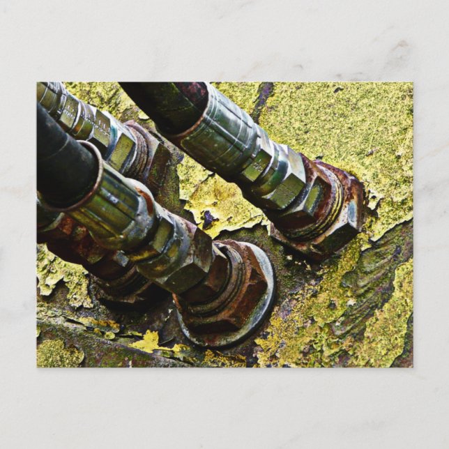 Hydrauliska slangar på gamla traktorer vykort (Framsida)