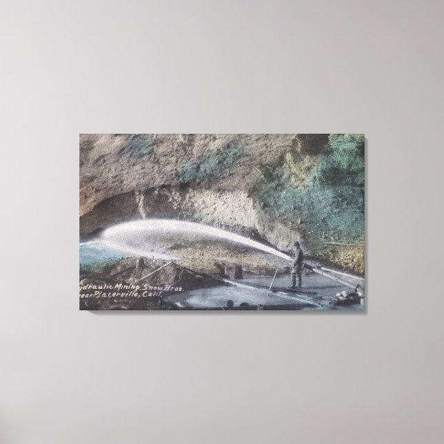 Hydrauliskt gruvscenarioPlacerville, CA Canvastryck (Framsida)