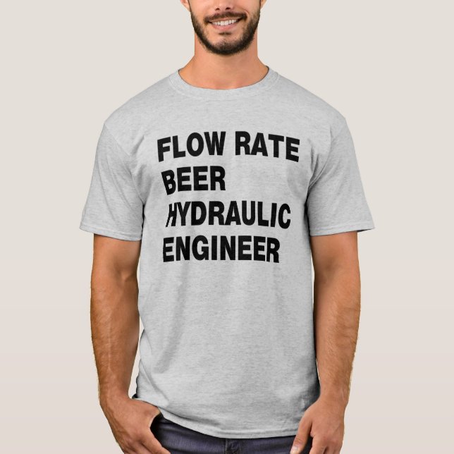 Hydrauliskt Ingenjör öl T Shirt (Framsida)
