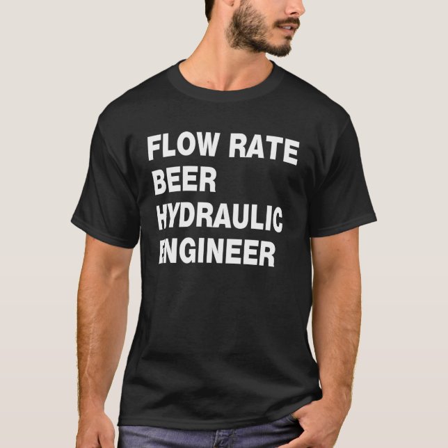 Hydrauliskt Ingenjör öl T Shirt (Framsida)