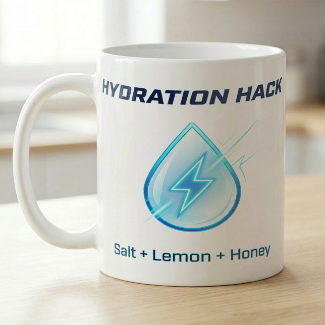 Hydreringstips Citron Salt Honung Formel Kaffemugg (Skapare uppladdad)
