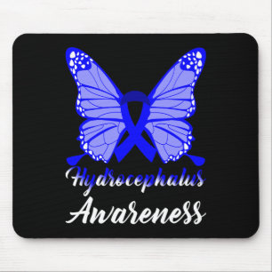 Hydrocephalus Awareness Butterfly Blue Ribbon Supp Musmatta