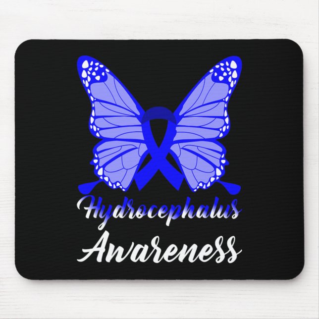 Hydrocephalus Awareness Butterfly Blue Ribbon Supp Musmatta (Framsidan)