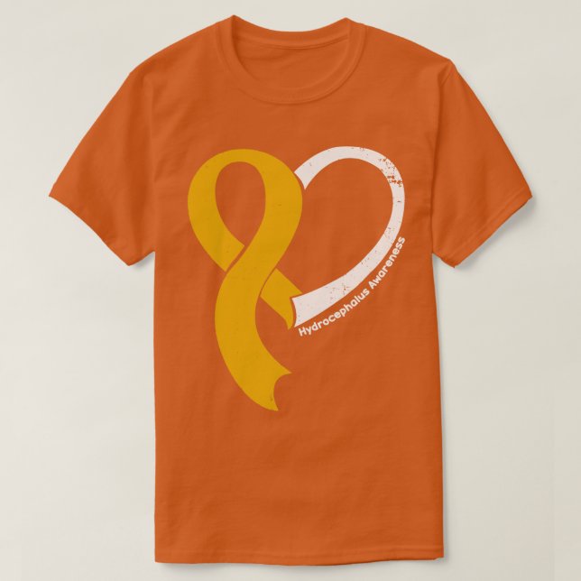 Hydrocephalus Awareness Hope Kärlek Heart Ribbon H T Shirt (Design framsida)