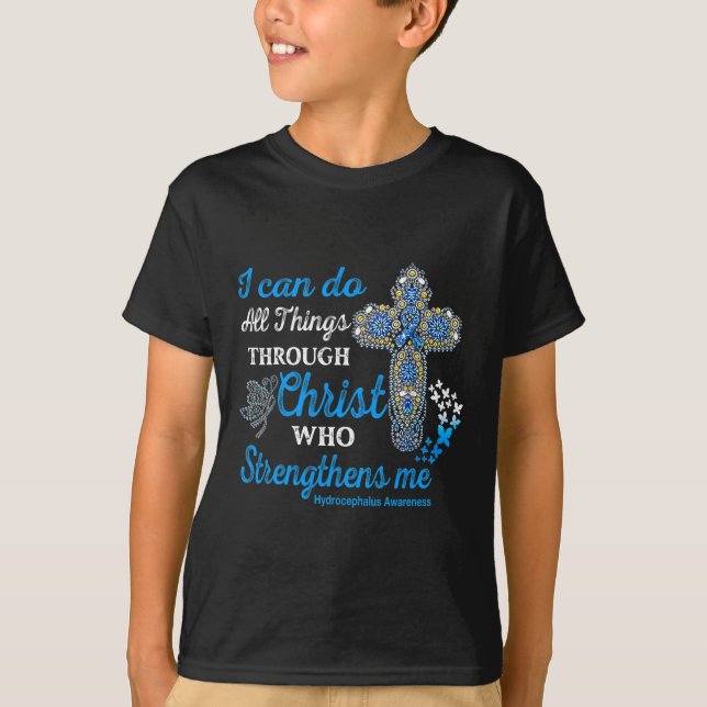 Hydrocephalus Awareness Hydrocephalus Warrior Chri T Shirt (Framsida)