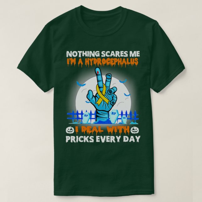 Hydrocephalus Awareness Ingenting Skrämmer mig Lyc T Shirt (Design framsida)