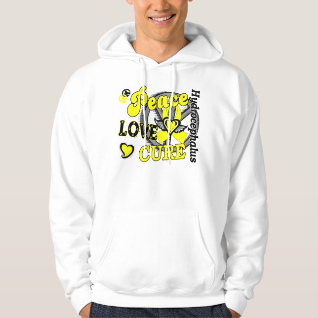 Hydrocephalus för fredkärlekbot 2 sweatshirt med luva (Framsida)