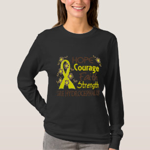 Hydrocephalus för styrka 3 för hoppkuragetro tee shirt