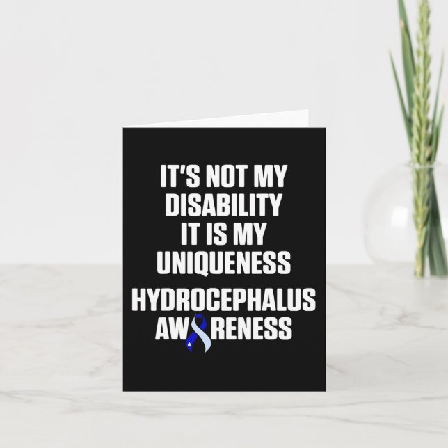 Hydrocephalus Survivor Disability Awareness Warrio Kort (Framsida)