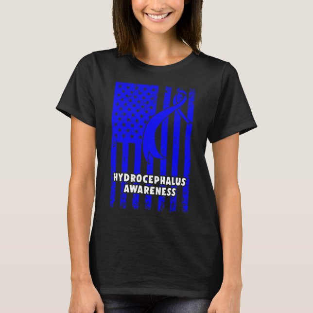 Hydrocephalus Survivor Enduring Awareness Warrior T Shirt (Framsida)