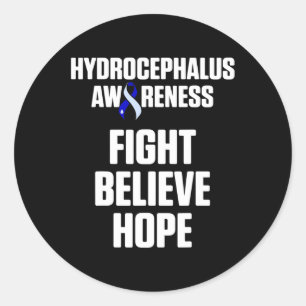 Hydrocephalus Survivor Fight Awareness Warrior Runt Klistermärke