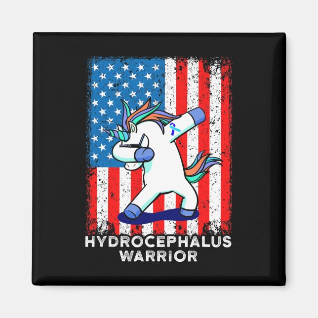 Hydrocephalus Survivor Hardwork Awareness Warrior Magnet (Framsidan)