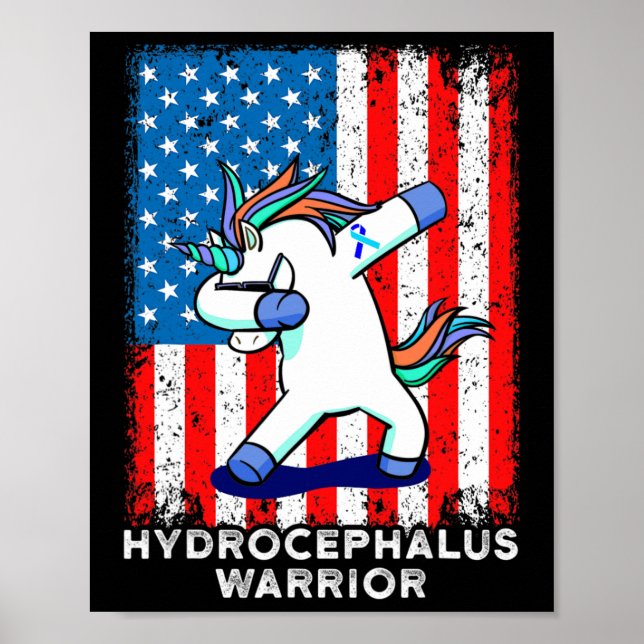 Hydrocephalus Survivor Hardwork Awareness Warrior Poster (Framsidan)