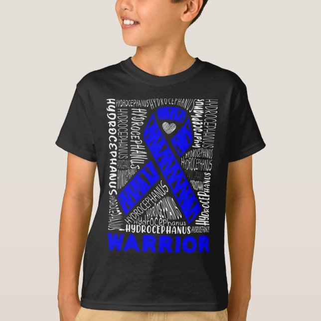 Hydrocephalus Survivor Hardworking Awareness Warri T Shirt (Framsida)