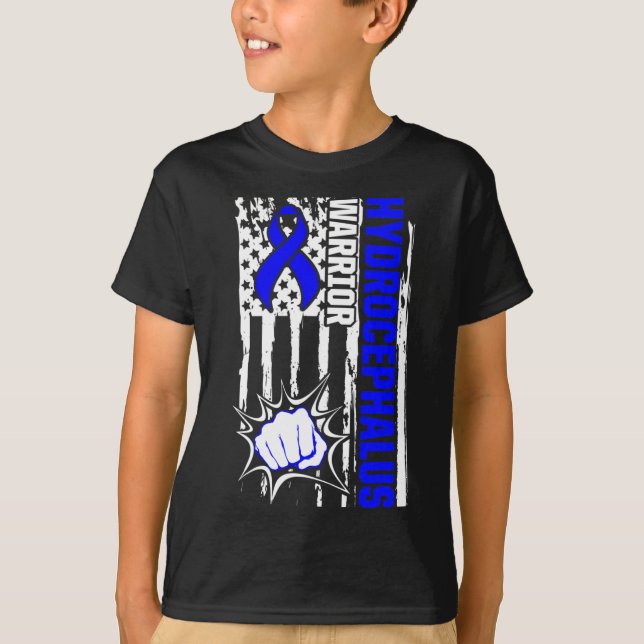 Hydrocephalus Survivor Inspiring Awareness Warrior T Shirt (Framsida)