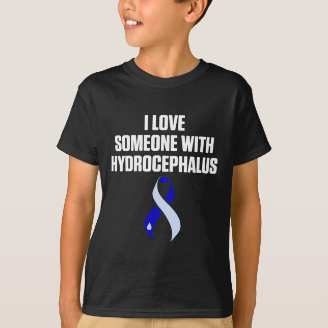 Hydrocephalus Survivor Kärlek Awareness Warrior T Shirt (Framsida)