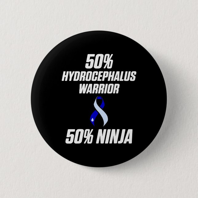 Hydrocephalus Survivor Ninja Awareness Warrior Knapp (Framsida)