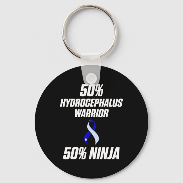 Hydrocephalus Survivor Ninja Awareness Warrior Nyckelring (Framsida)