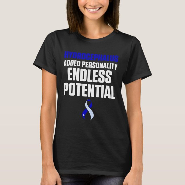 Hydrocephalus Survivor Personality Awareness Warri T Shirt (Framsida)