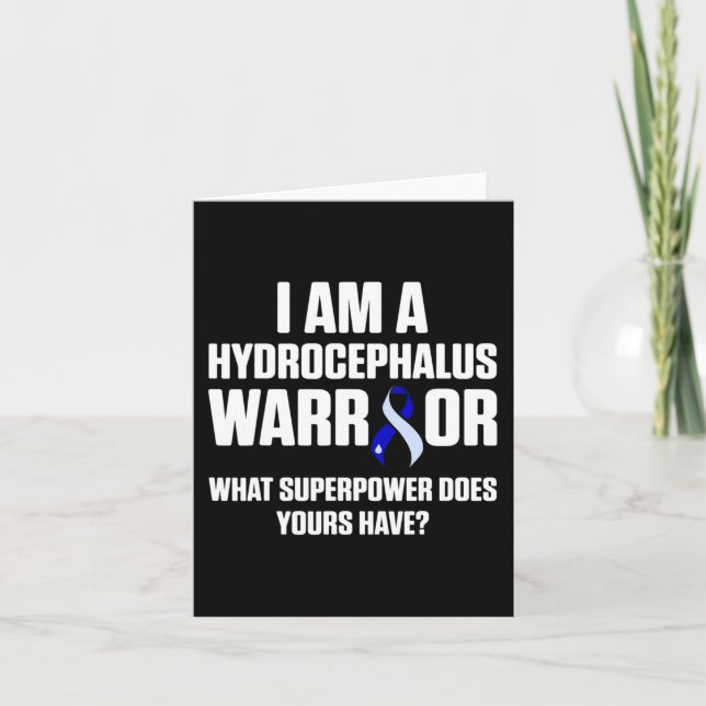 Hydrocephalus Survivor Power Awareness Warrior Kort (Framsida)