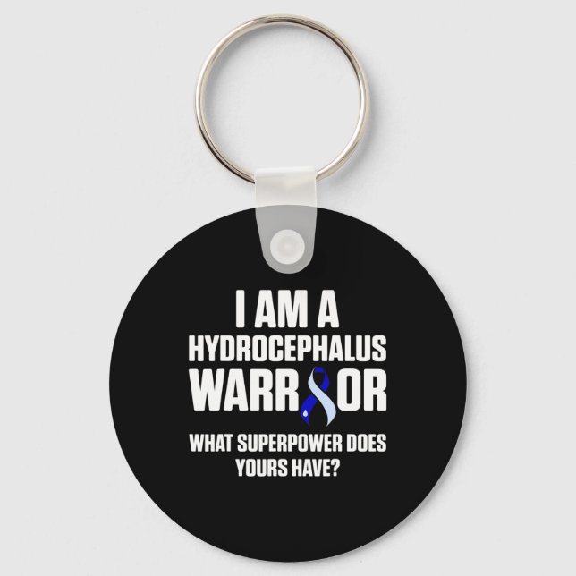 Hydrocephalus Survivor Power Awareness Warrior Nyckelring (Framsida)